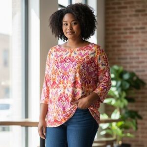 Stan Herman Cozy Jersey Top, NWOT